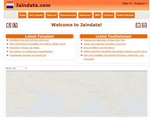 Tablet Screenshot of jaindata.com